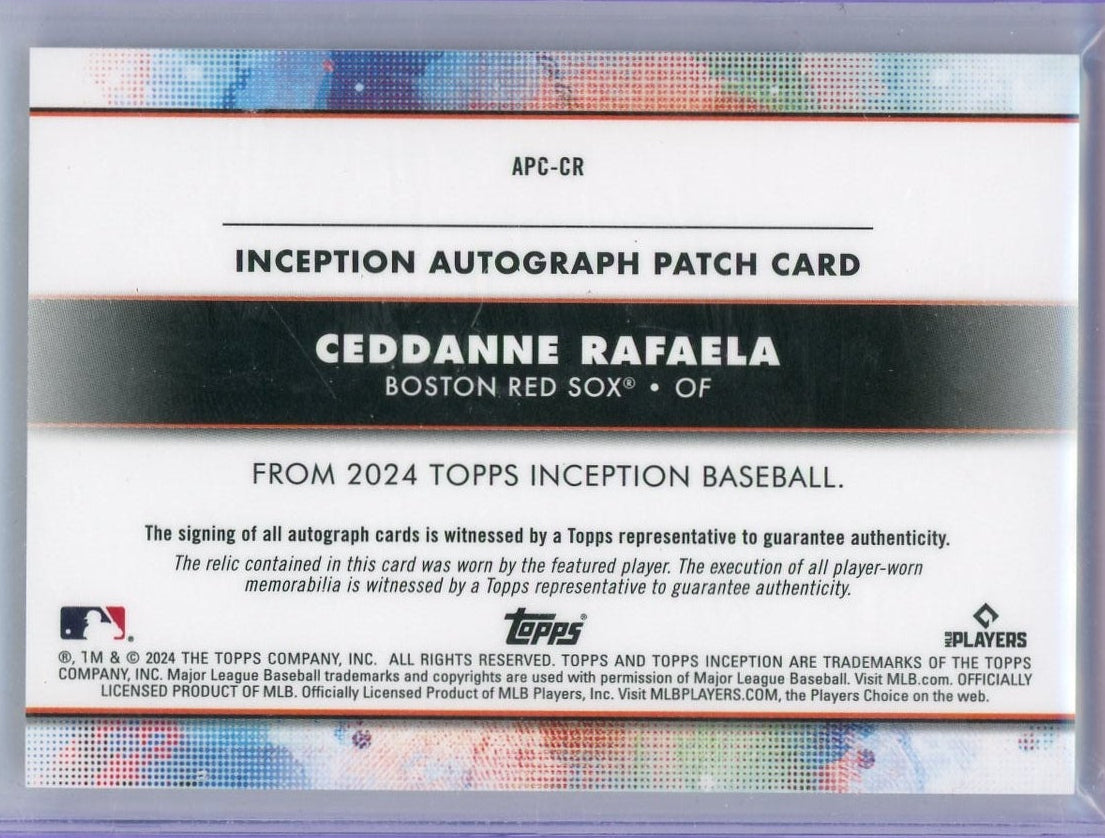 Ceddanne Rafaela 2024 Topps Inception RPA #'d 008/200