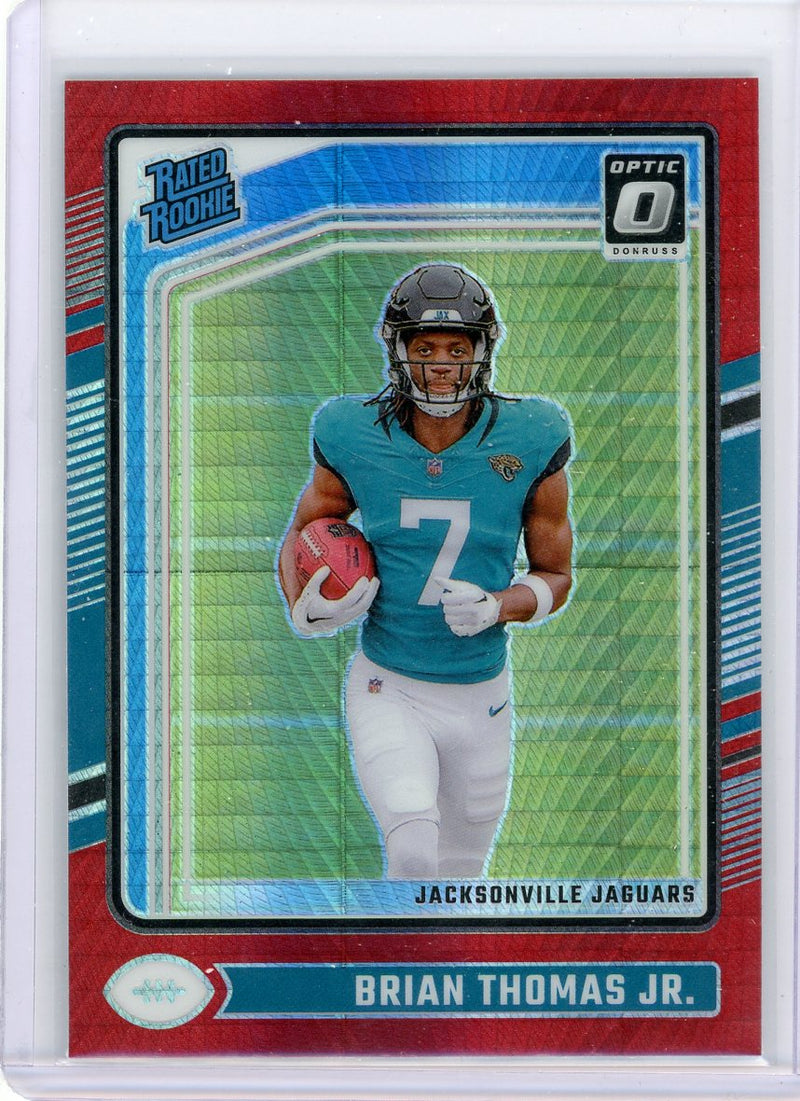 Brian Thomas Jr. 2024 Panini Donruss Optic Rated Rookie Red Hyper Prizm