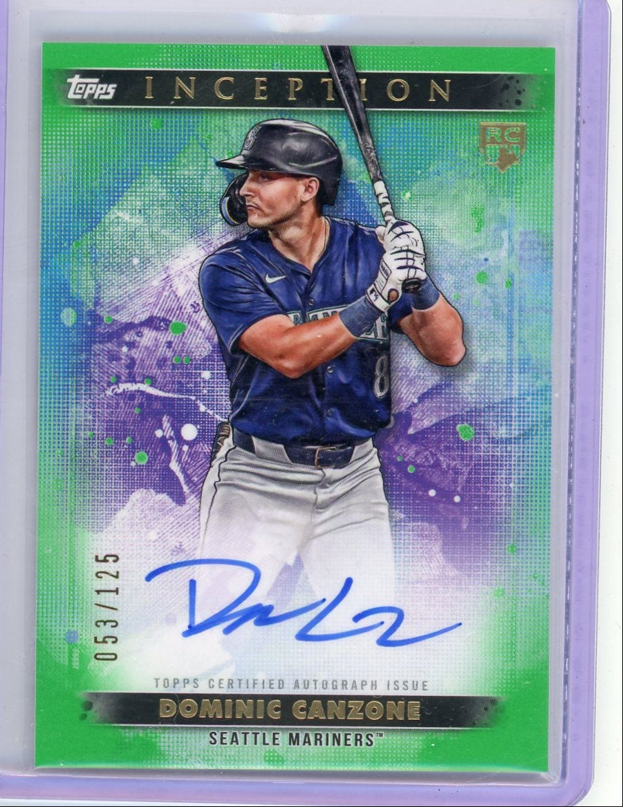 Dominic Canzone 2024 Topps Inception Rookie Autograph #'d 053/125