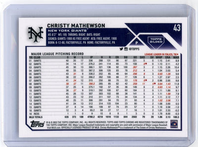 Christy Mathewson 2023 Topps Chrome Gilded #'d 35/99