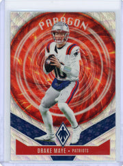 Drake Maye 2025 Panini Pheonix Paragon Silver Wave Prizm #'d 115/299