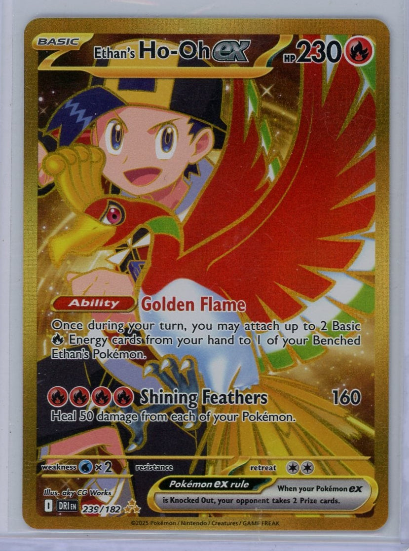 Ethan's Ho-Oh ex Pokémon Destined Rivals Hyper Rare #239/182