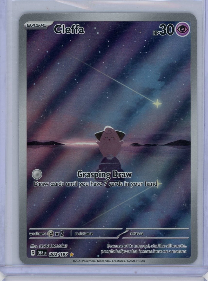Cleffa Pokémon Obsidian Flames Illustration Rare #202/197