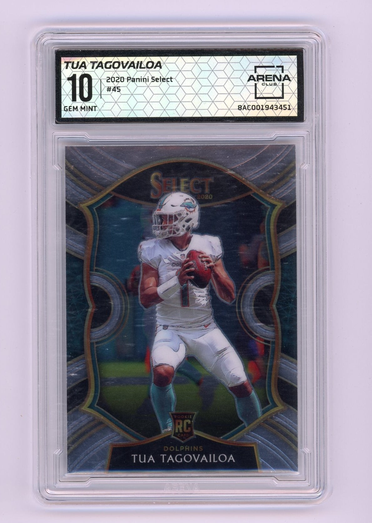 Tua Tagovailoa 2020 Panini Select concourse #45 rookie card ARENA 10