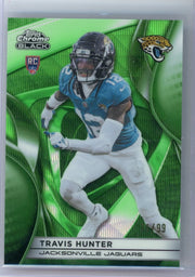 Travis Hunter 2025 Topps Chrome Black Green Wave Rookie #'d 34/99