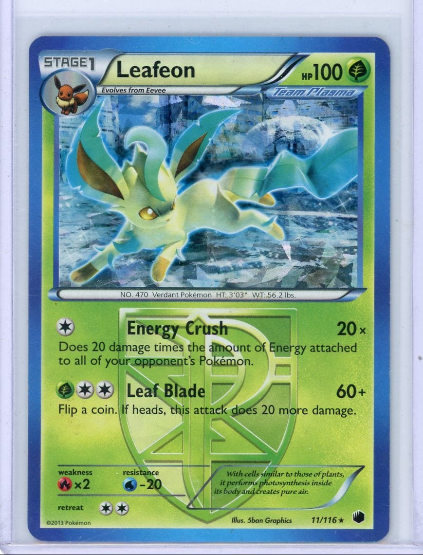 Leafeon 2013 Pokemon Plasma Freeze ice holo #11/116