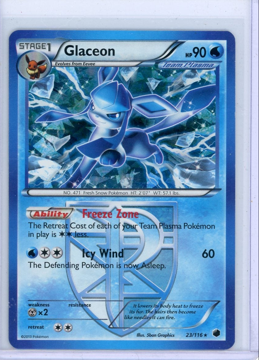 Glaceon 2013 Pokemon Plasma Freeze ice holo #23/116