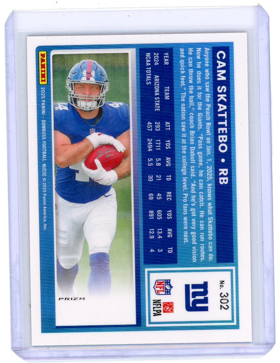 Cam Skattebo 2025 Panini Donruss Optic Preview Red Pandora Prizm RC