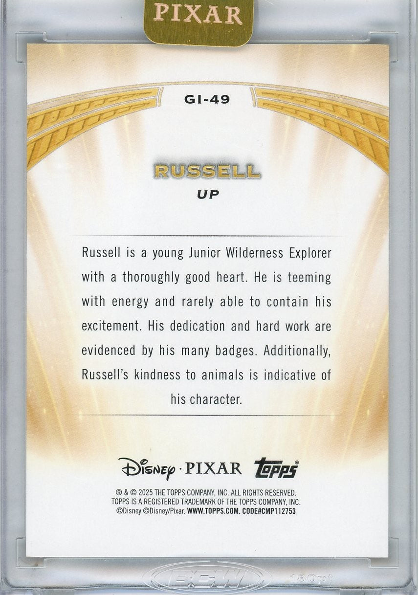 Russell Topps Disney/Pixar Golden Icons GI-49 #16/25