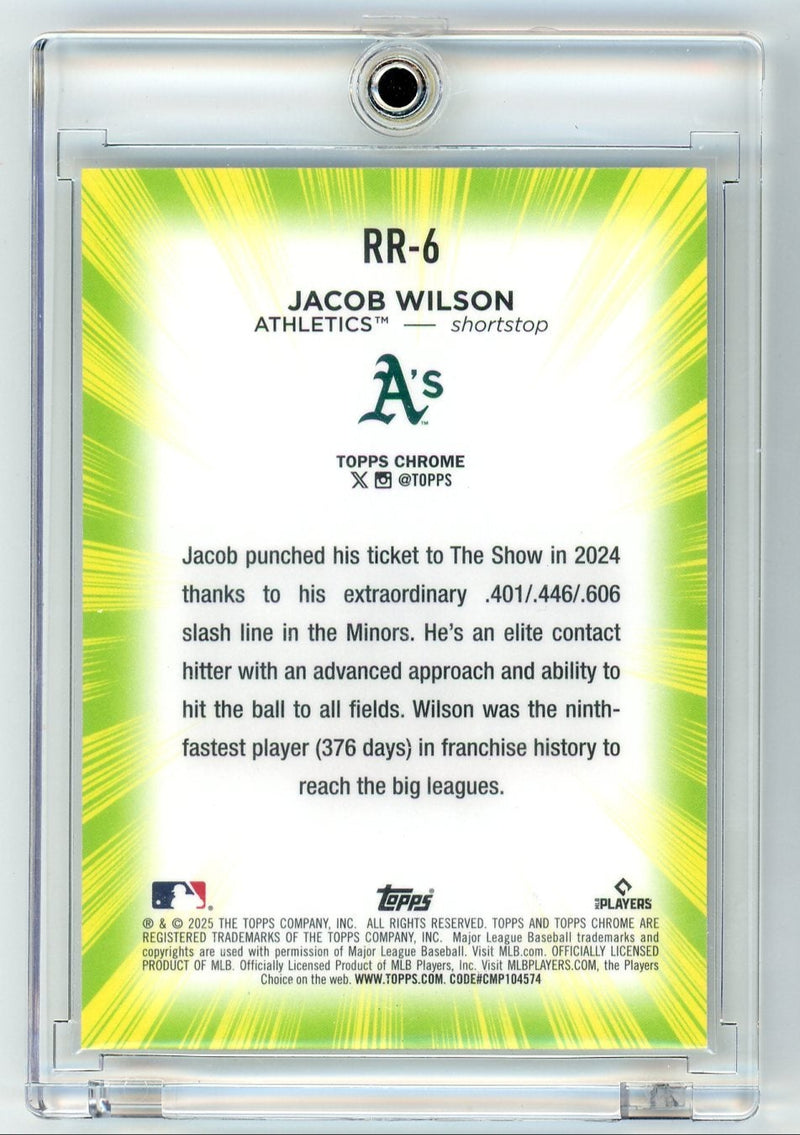 Jacob Wilson 2025 Topps Chrome Radiating Rookies SP