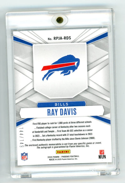 Ray Davis 2024 Panini Phoenix Rookie Phenom RPA #'d 144/149