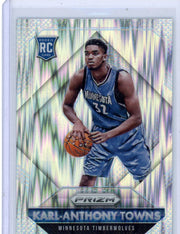 Karl-Anthony Towns 2015-16 Panini Prizm shock prizm rookie card