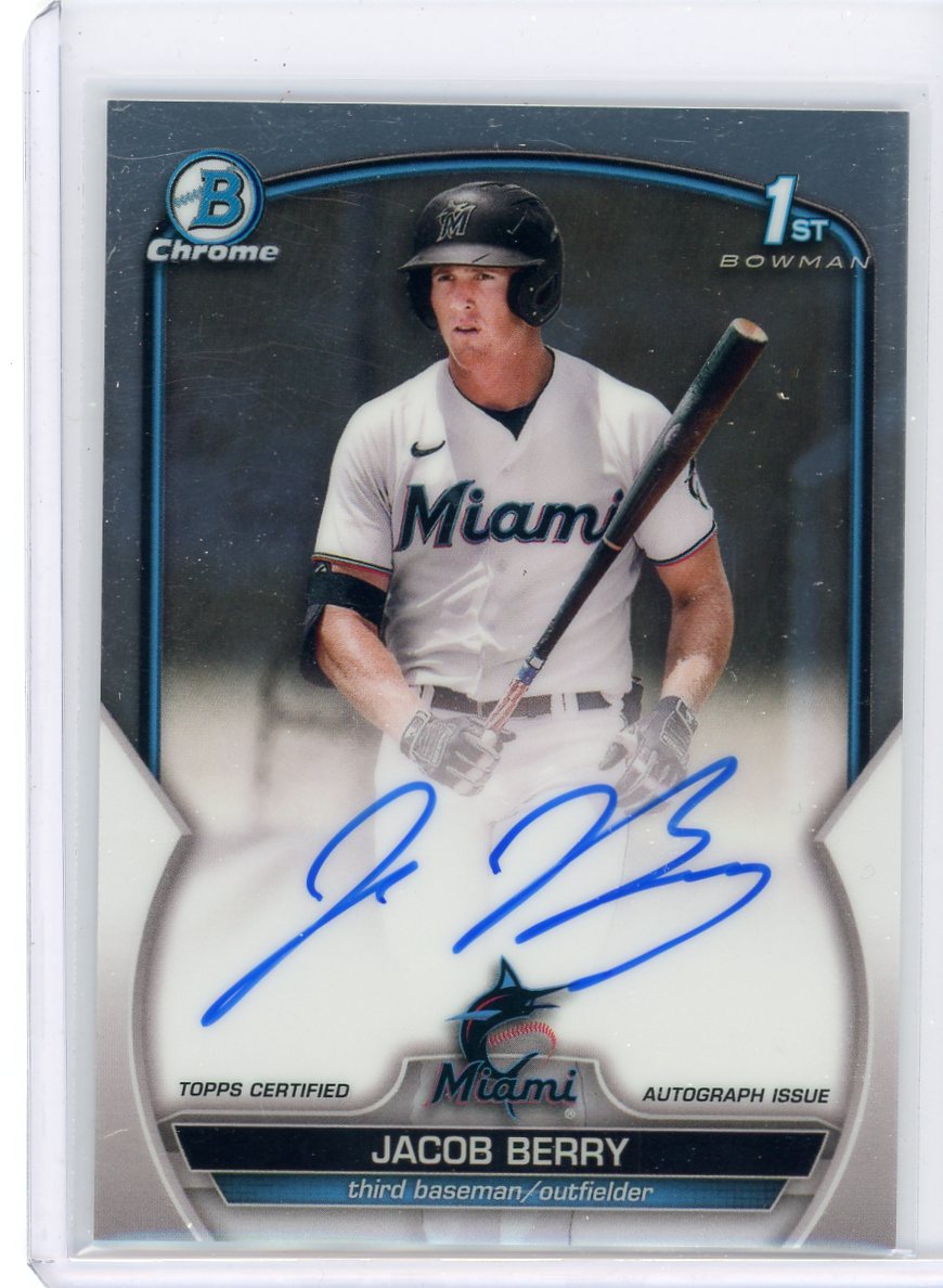 Jacob Berry 2023 1st Bowman Chrome autograph