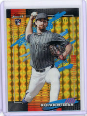 Nolan McLean 2026 Topps Finest Baseball Gold Geometric Rookie #'d 09/50
