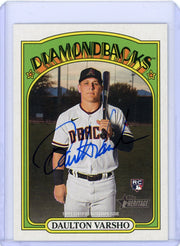 Daulton Varsho 2021 Topps Heritage Real Ones autograph blue rookie card