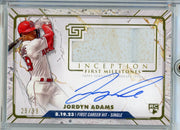 Jordyn Adams 2024 Topps Inception First Milestones RPA #'d 29/99