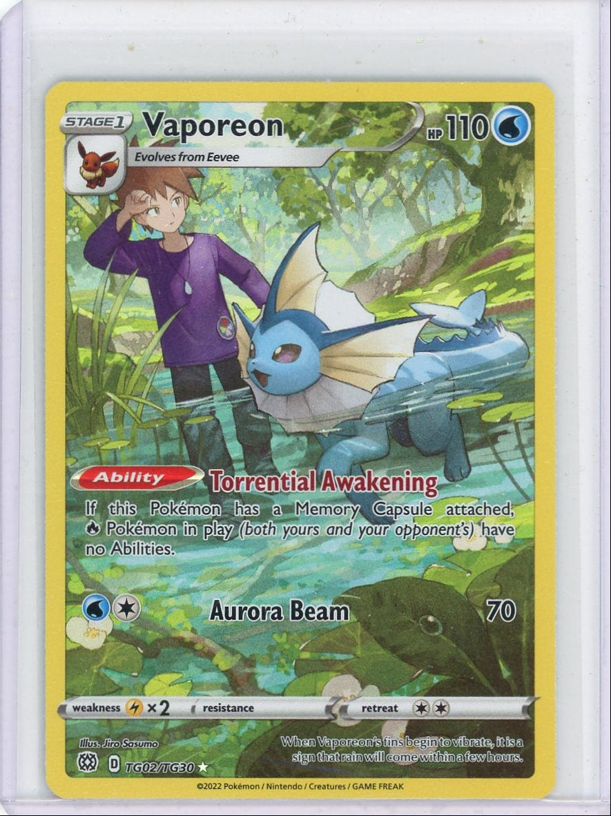 Vaporeon Pokémon Brilliant Stars Trainer Gallery Full-Art #TG02/TG30