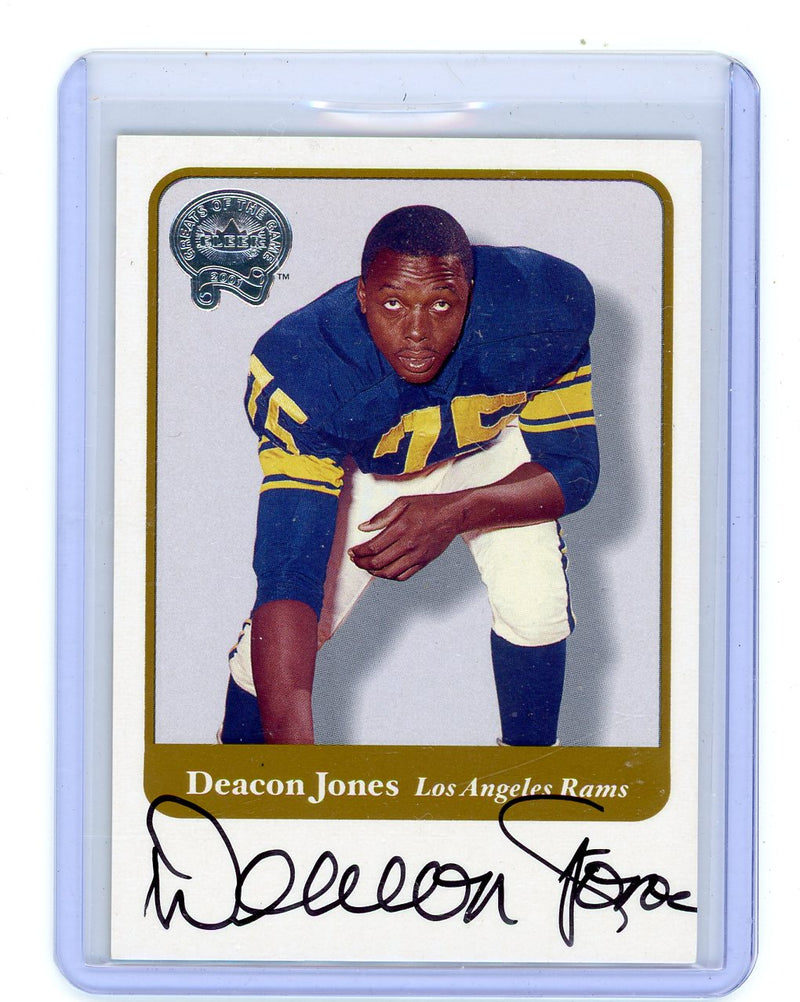 Deacon Jones 2001 Fleer Greats of the Game Autograph