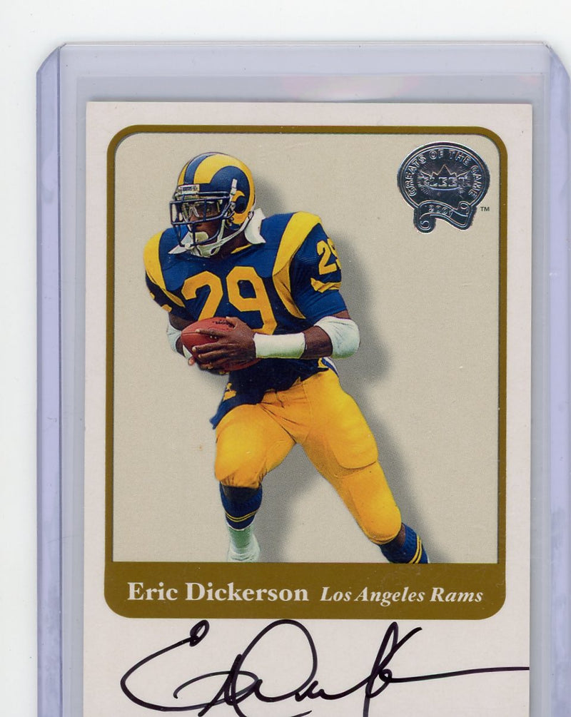 Eric Dickerson 2001 Fleer Greats of the Game Autograph