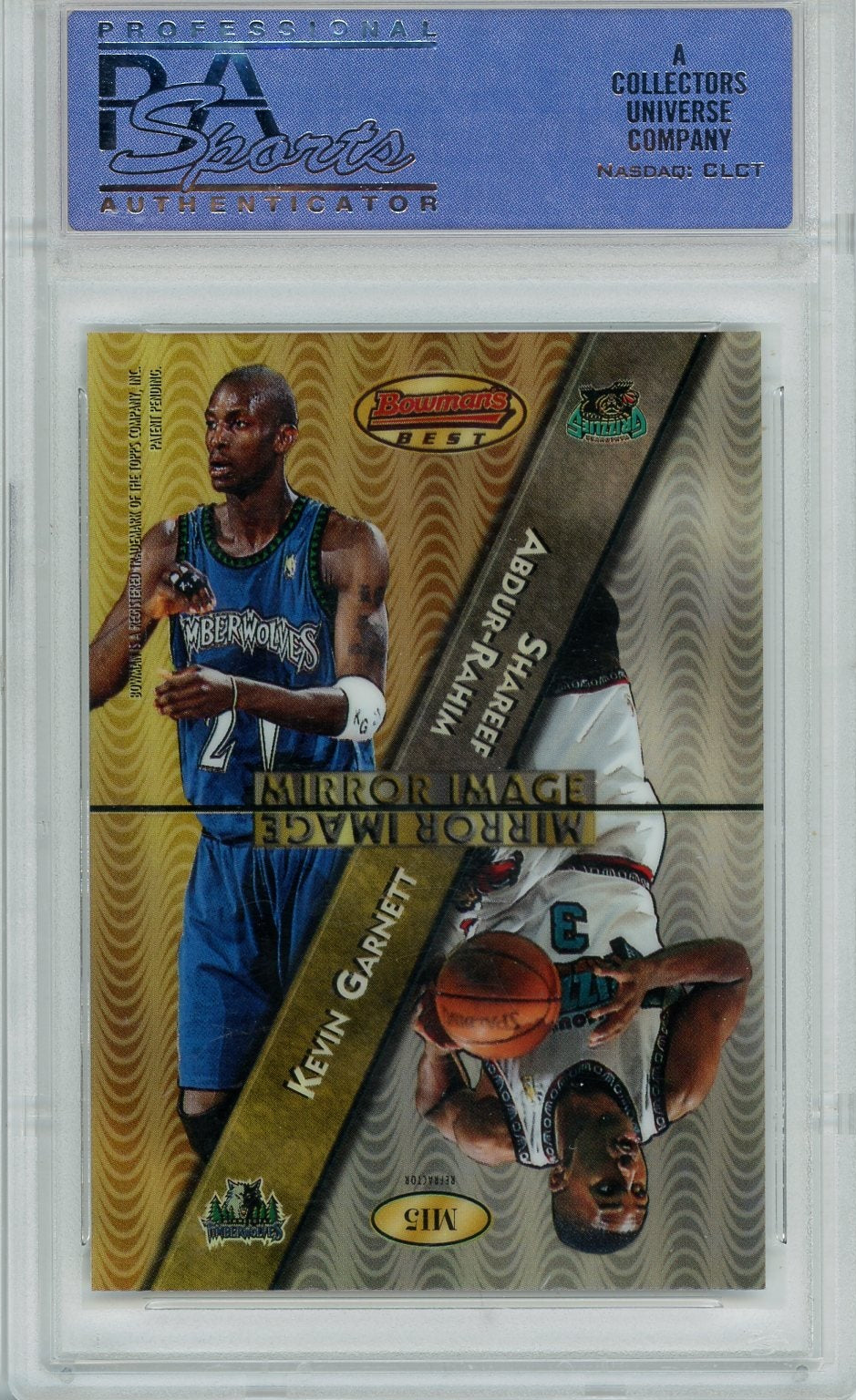 Mcgrady/Hill/Garnett/Abdur-Rahim 1997 Bowman's Best Mirror Image ref. PSA 9