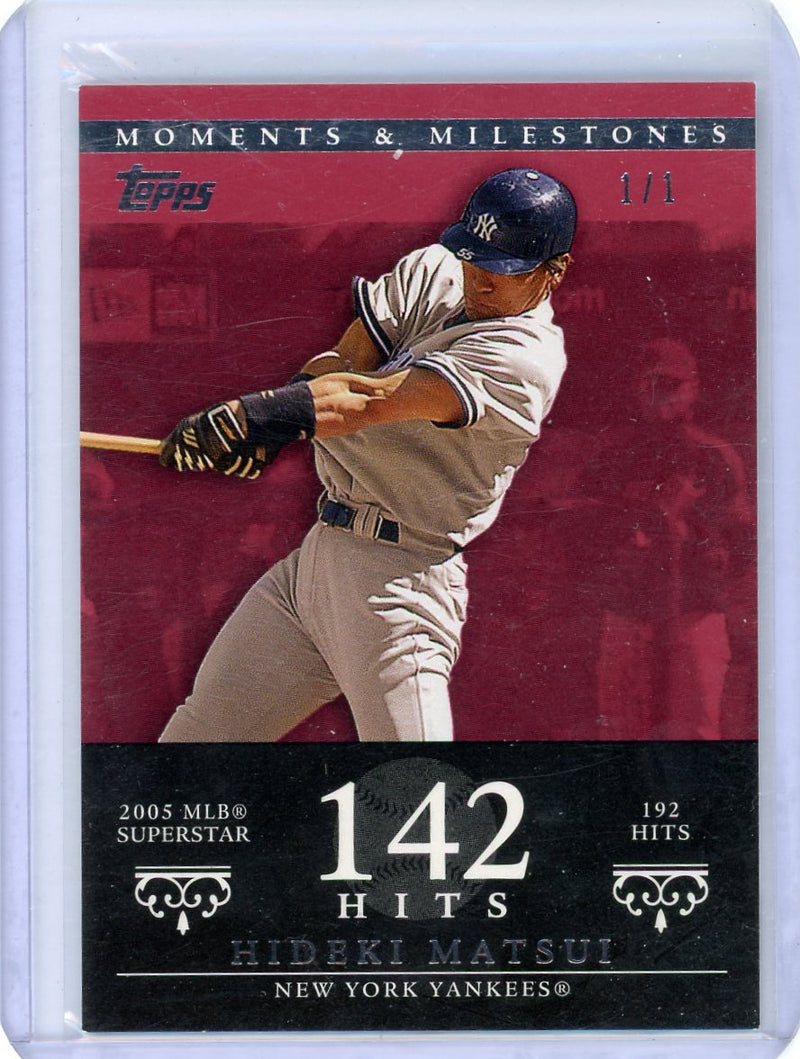 Hideki Matsui 2007 Topps Moments & Milestones red 