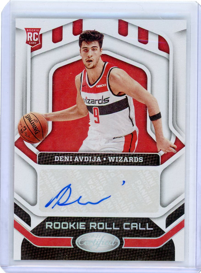 Deni Avdija 2020-21 Panini Certified Rookie Roll Call autograph
