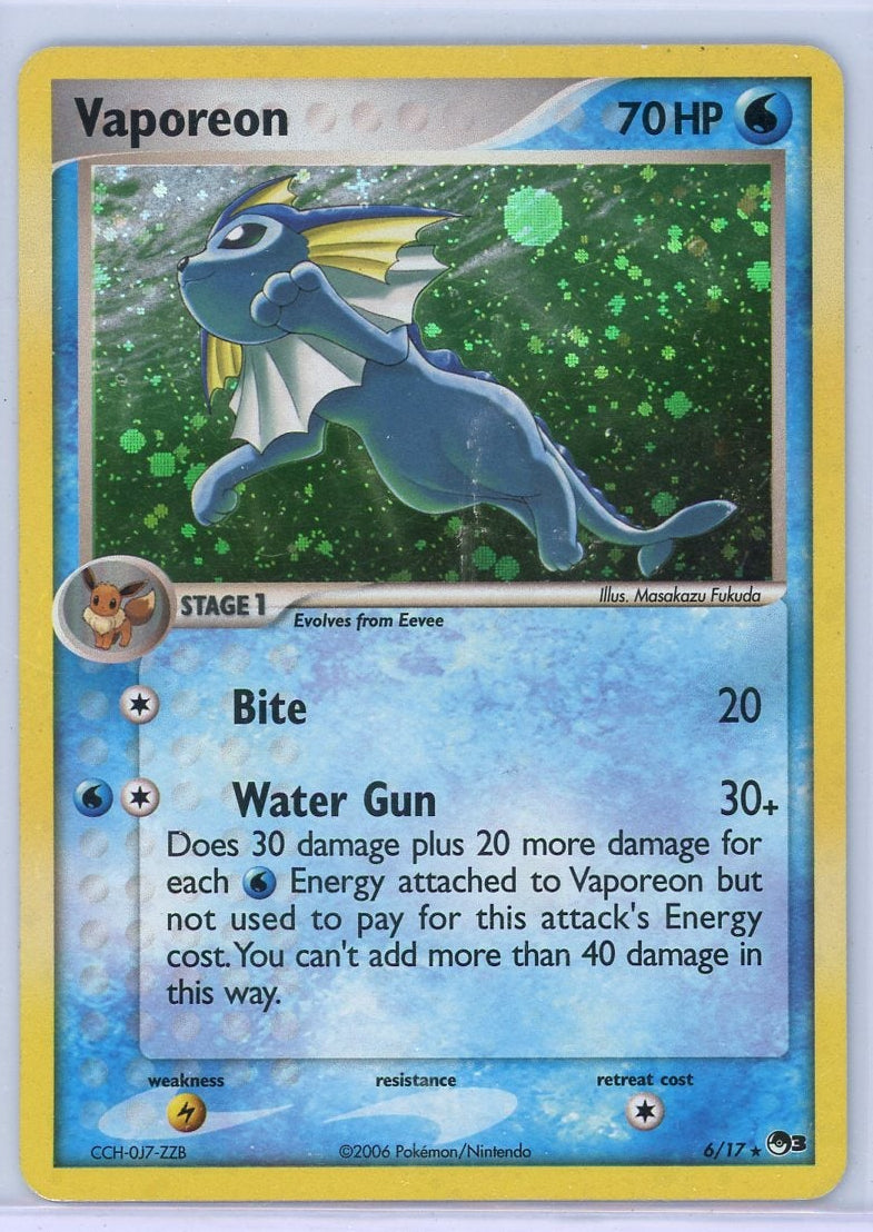 Vaporeon 2006 Pokémon POP Series 3 rare holo 6/17