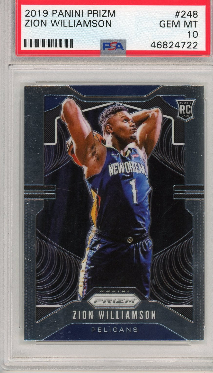 Zion Williamson 2019 Panini Prizm Rookie Card PSA 10