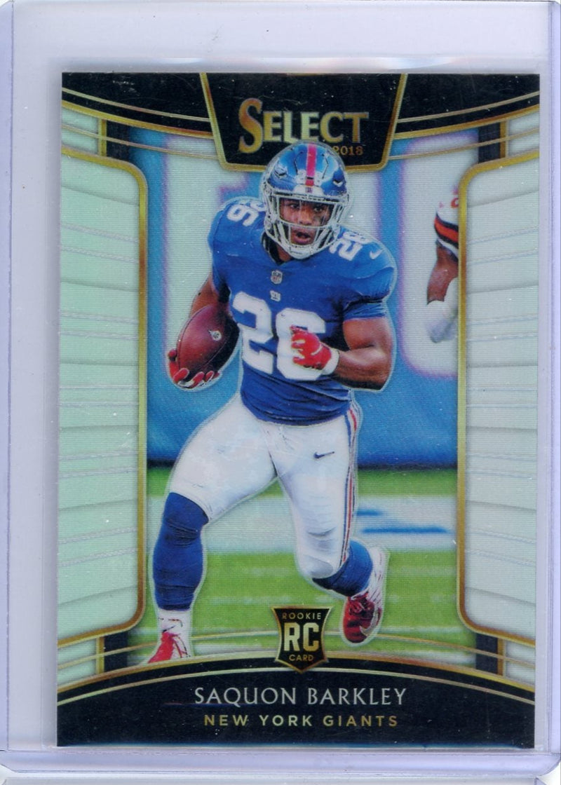 Saquon Barkley 2018 Panini Select silver prizm rookie card
