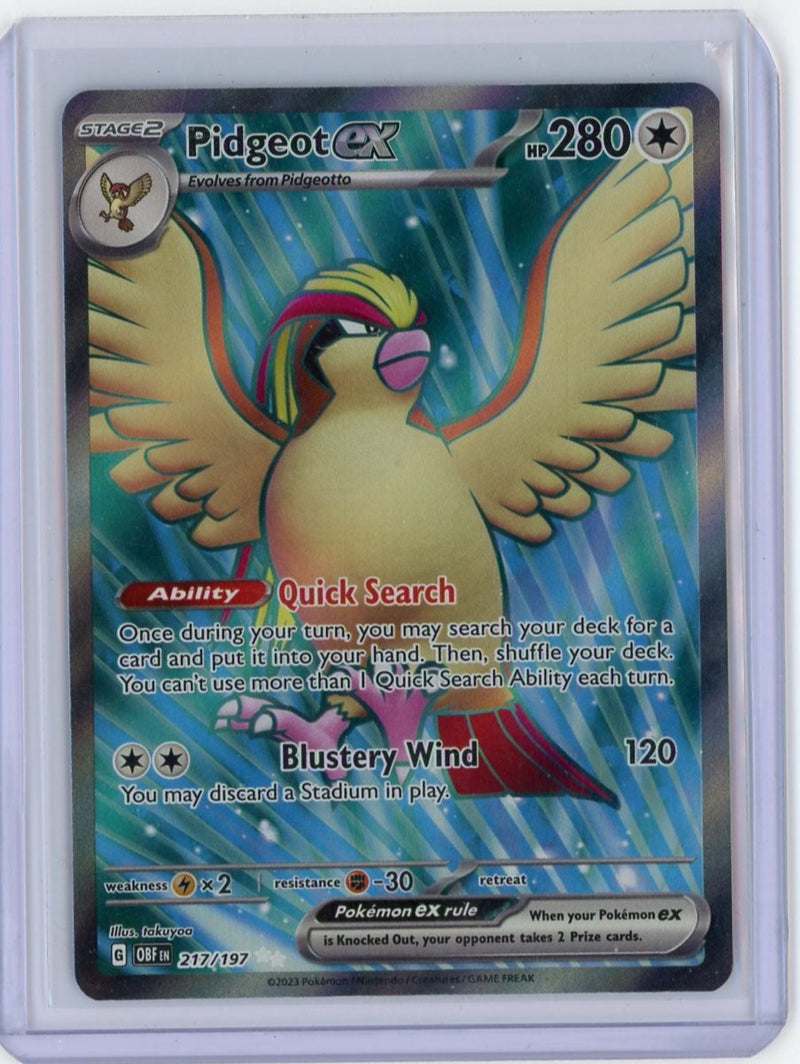 Pidgeot EX 2023 Pokemon rare holo 217/197