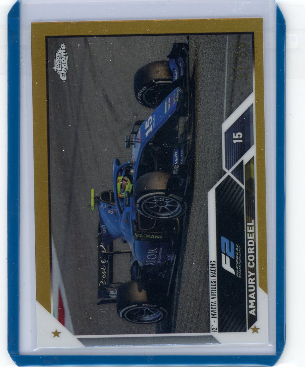 Amaury Cordeel 2023 Topps Chrome Formula 1 gold refractor #'d 31/50