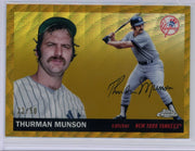 Thurman Munson 2025 Topps Chrome Platinum gold wave ref. #'d 22/50