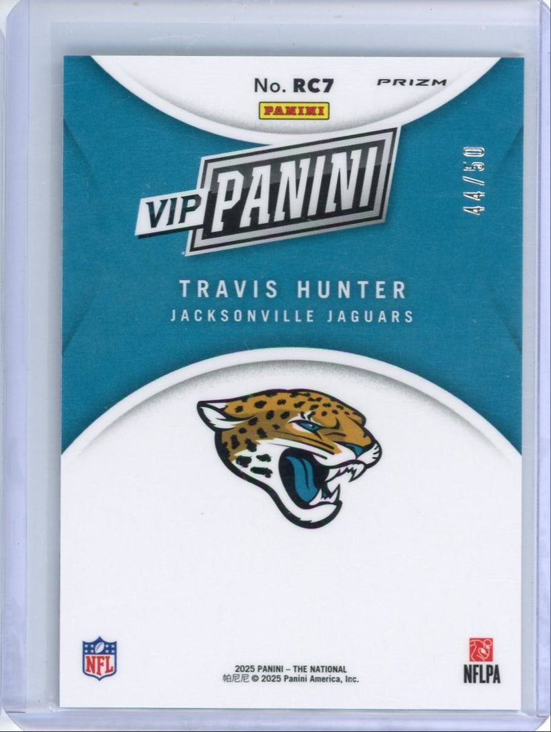 Travis Hunter 2025 Panini VIP purple ice rookie card 