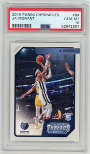 Ja Morant 2019 Panini Chronicles #84 Rookie Card PSA 10