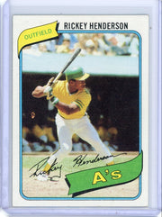 Rickey Henderson 1980 Topps rookie card #482