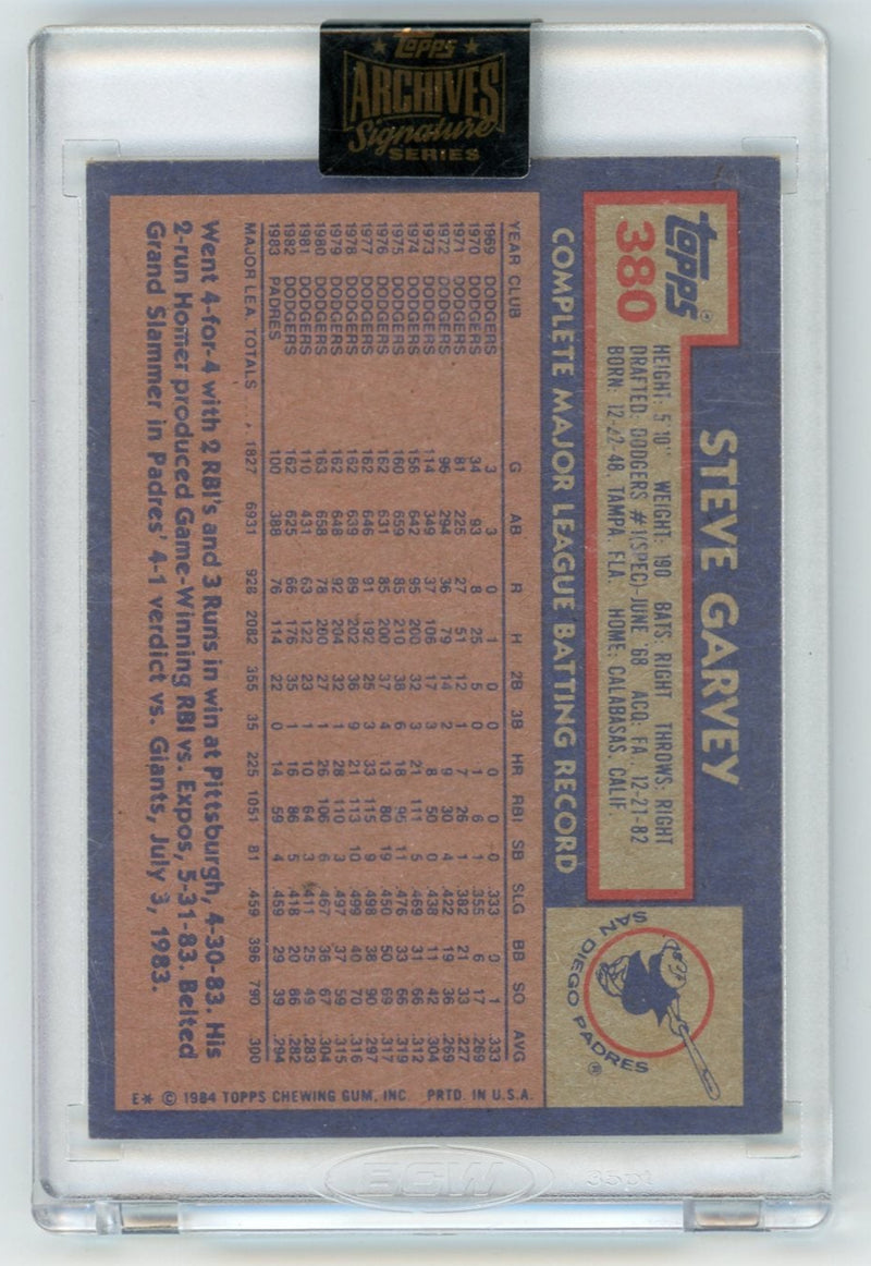 Steve Garvey 2022 Topps Archives Signatures &