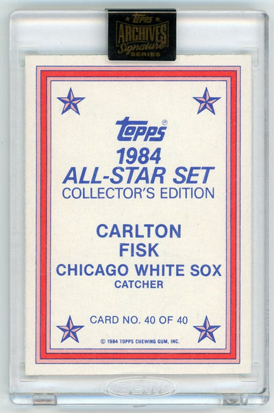 Carlton Fisk 2022 Topps Archives Signatures '84 Topps autograph #'d 1/1