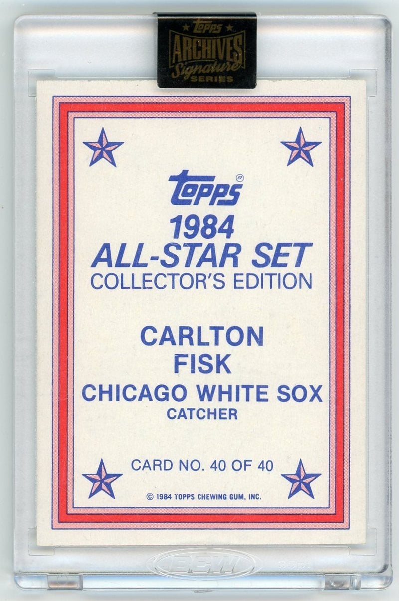 Carlton Fisk 2022 Topps Archives Signatures &