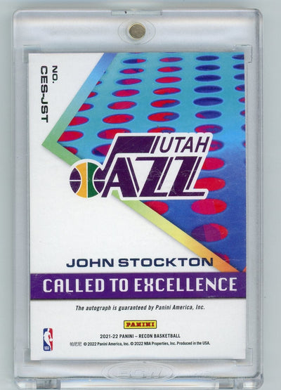 John Stockton 2021-22 Panini Recon Call to Excellence auto #'d 30/35