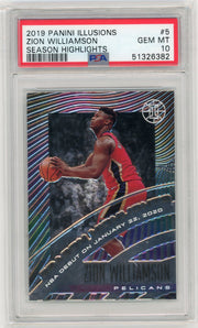 Zion Williamson 2019 Panini Illusions Season Highlights Rookie Card PSA 10