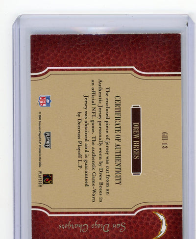 Drew Brees 2004 Prestige Gridiron Heritage GU Patch