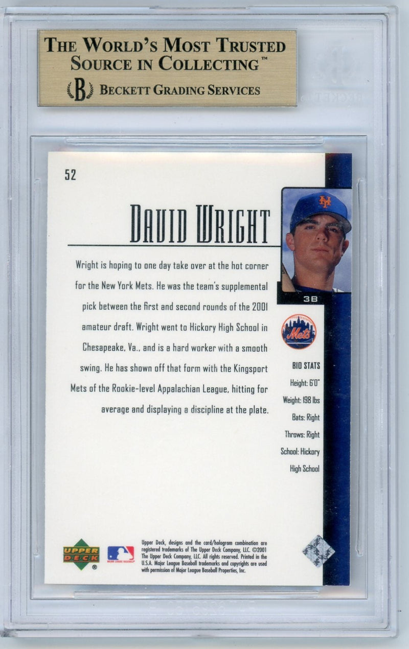 David Wright 2001 Upper Deck rookie card 