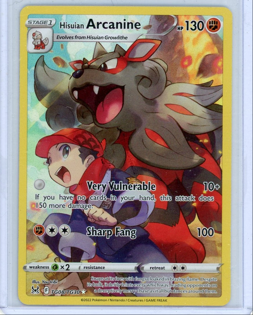 Hisuian Arcanine Pokémon Lost Origin UItra Rare #TG08/TG30