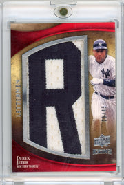 Derek Jeter 2009 Upper Deck Icons Letterman "R" #'d 08/45