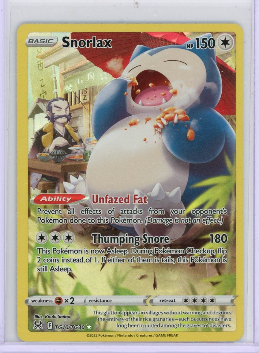 Snorlax Pokémon Lost Origin Trainer Gallery #TG10/TG30 LP/MP