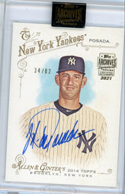 Jorge Posada 2021 Topps Archives Autograph #'d 34/82