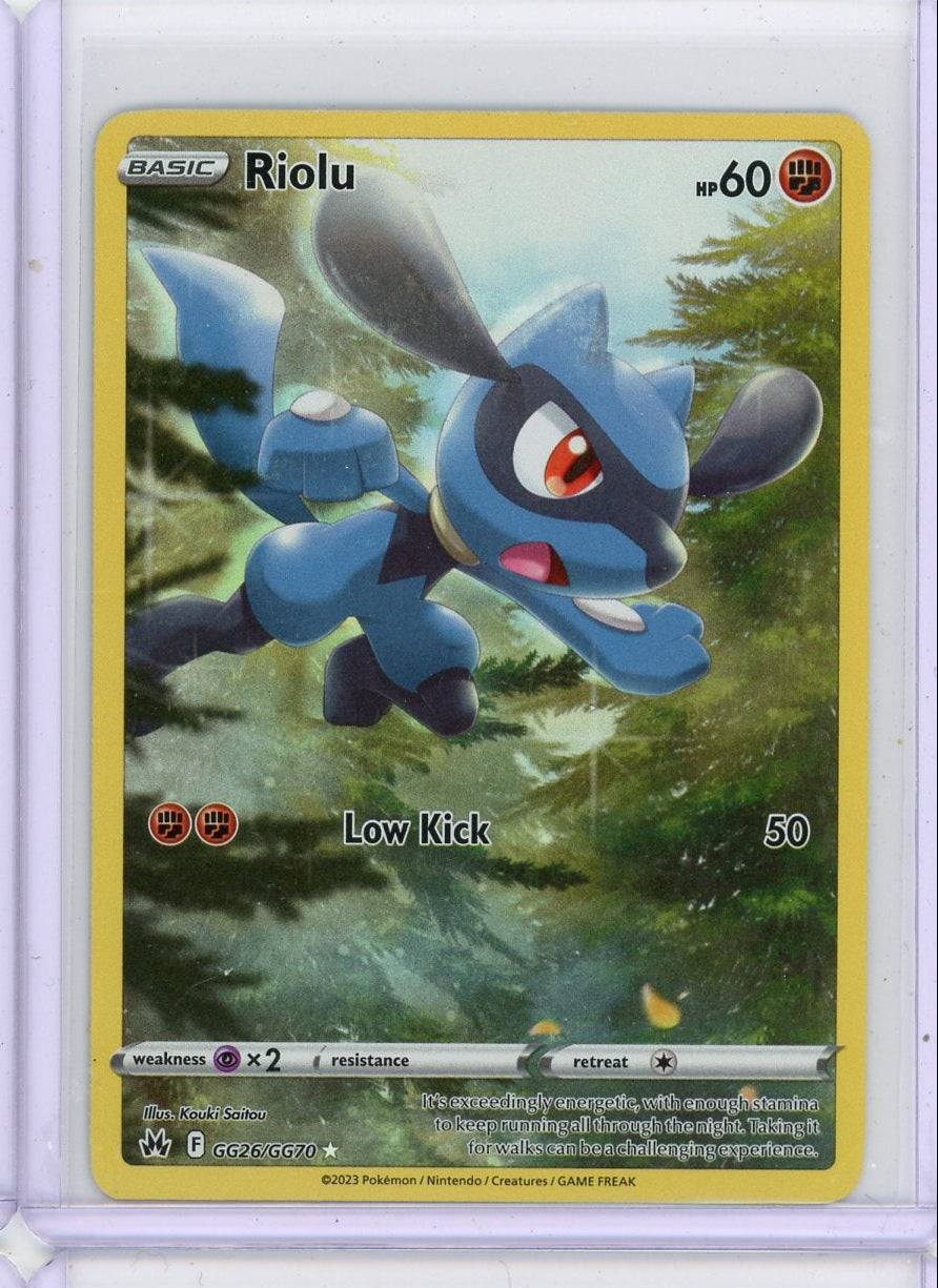 Riolu 2023 Pokemon Crown Zenith Galarian Gallery rare holo #GG26/GG70