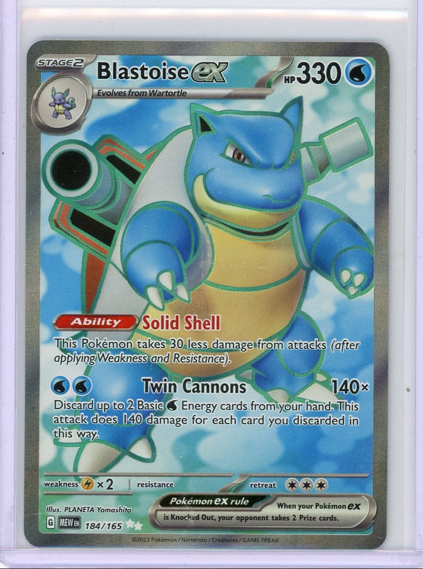 Blastoise ex Pokémon 151 Full-Art #184/165