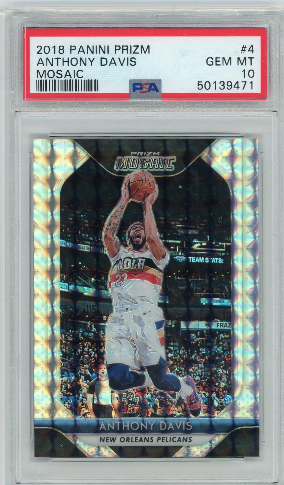 Anthony Davis 2018 Panini Prizm Mosaic Prizm PSA 10