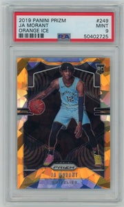 Ja Morant 2019 Panini Prizm Orange Ice Prizm Rookie Card PSA 9
